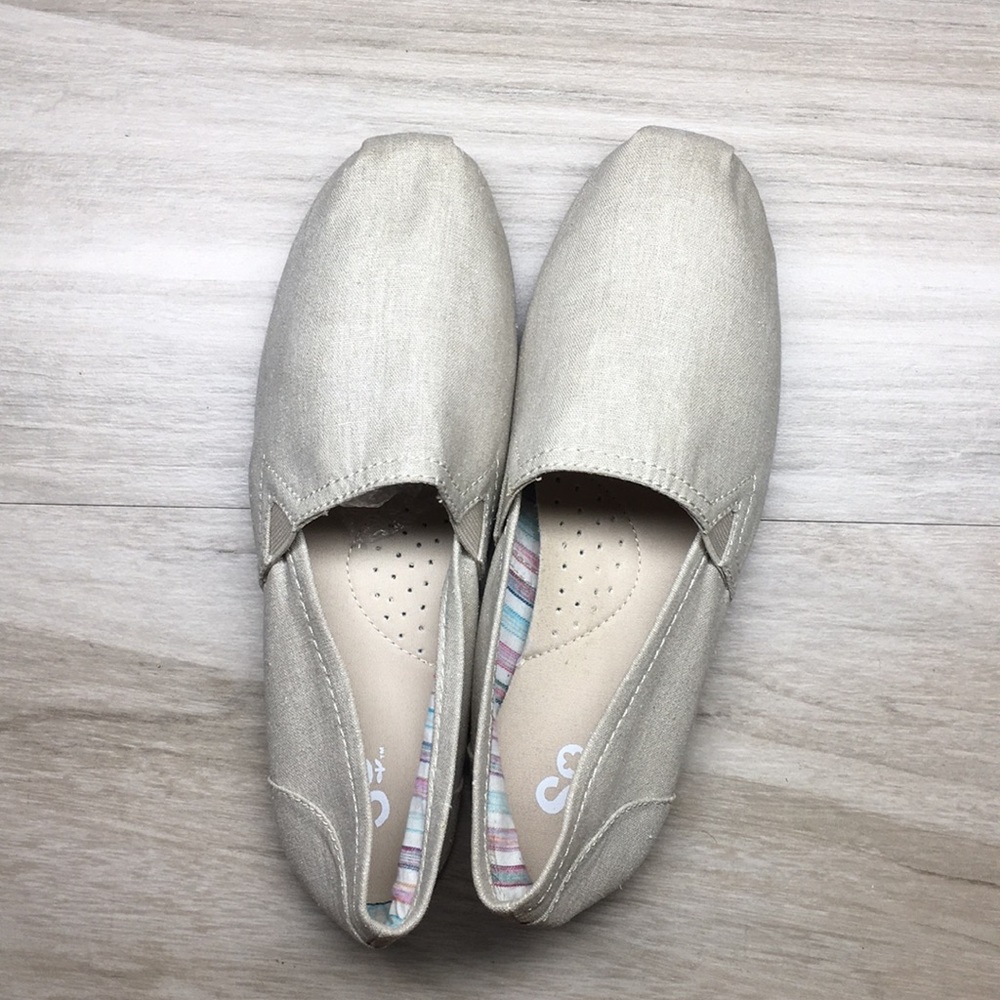 So Women’s Cloth Champagne Comfortable Slip Ons